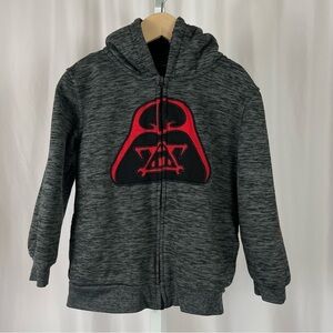 Star Wars Size 7 Darth Vader Sherpa Lined Zip Hooded Jacket Warm Thick